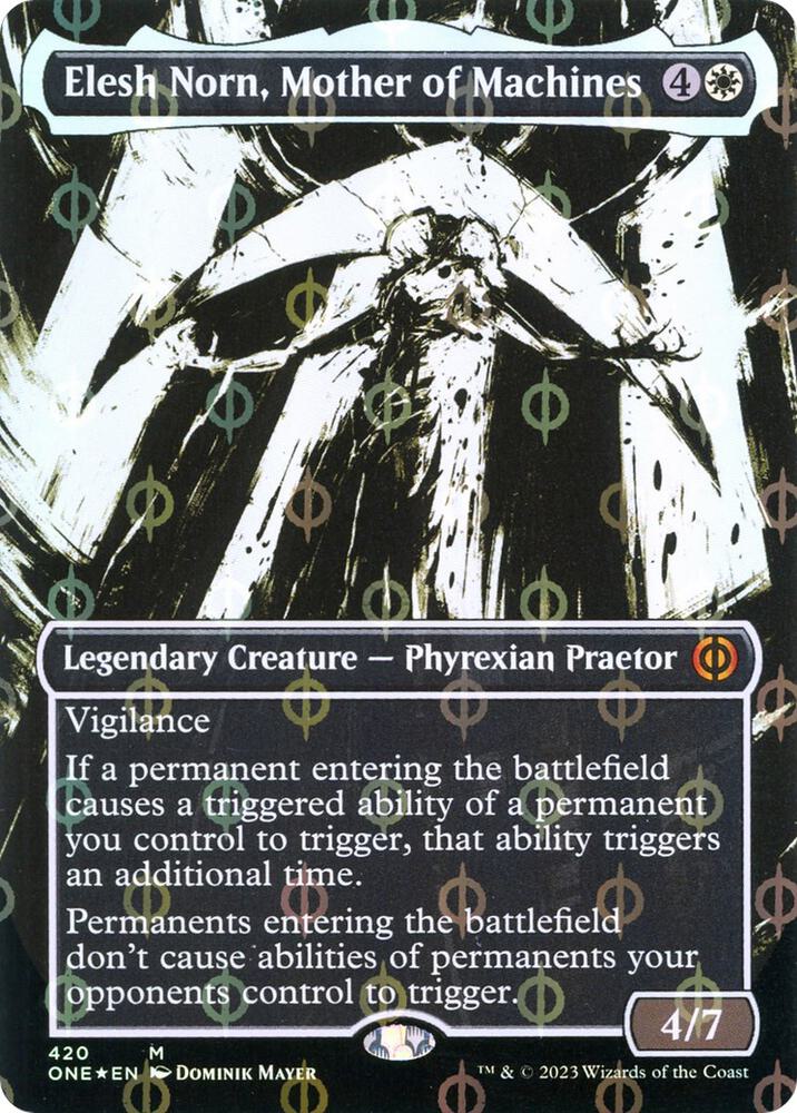 Elesh Norn, Mother of Machines (Showcase) (Step-and-Compleat Foil) (420) (ONE)