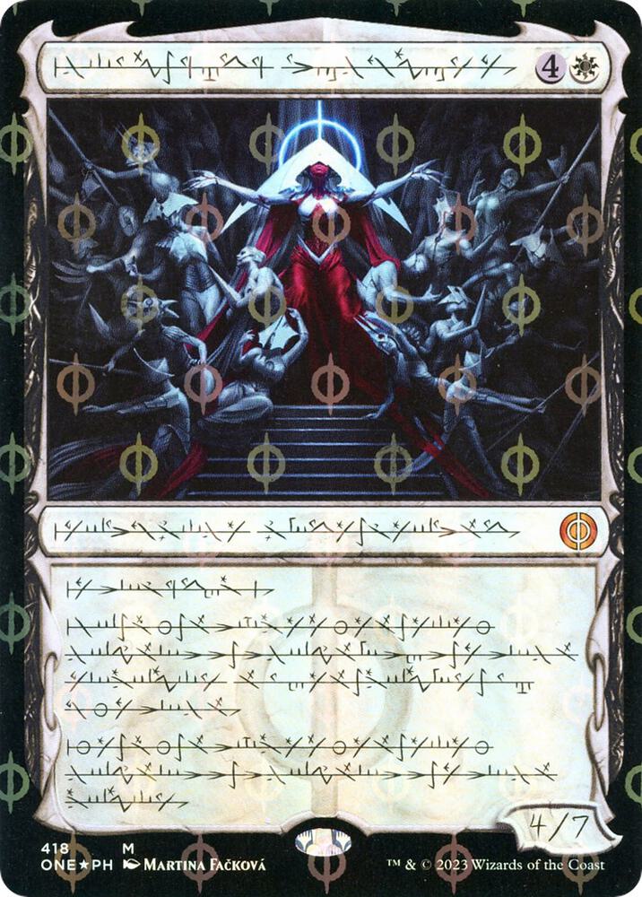 Elesh Norn, Mother of Machines (Phyrexian) (Step-and-Compleat Foil) (418) (ONE)