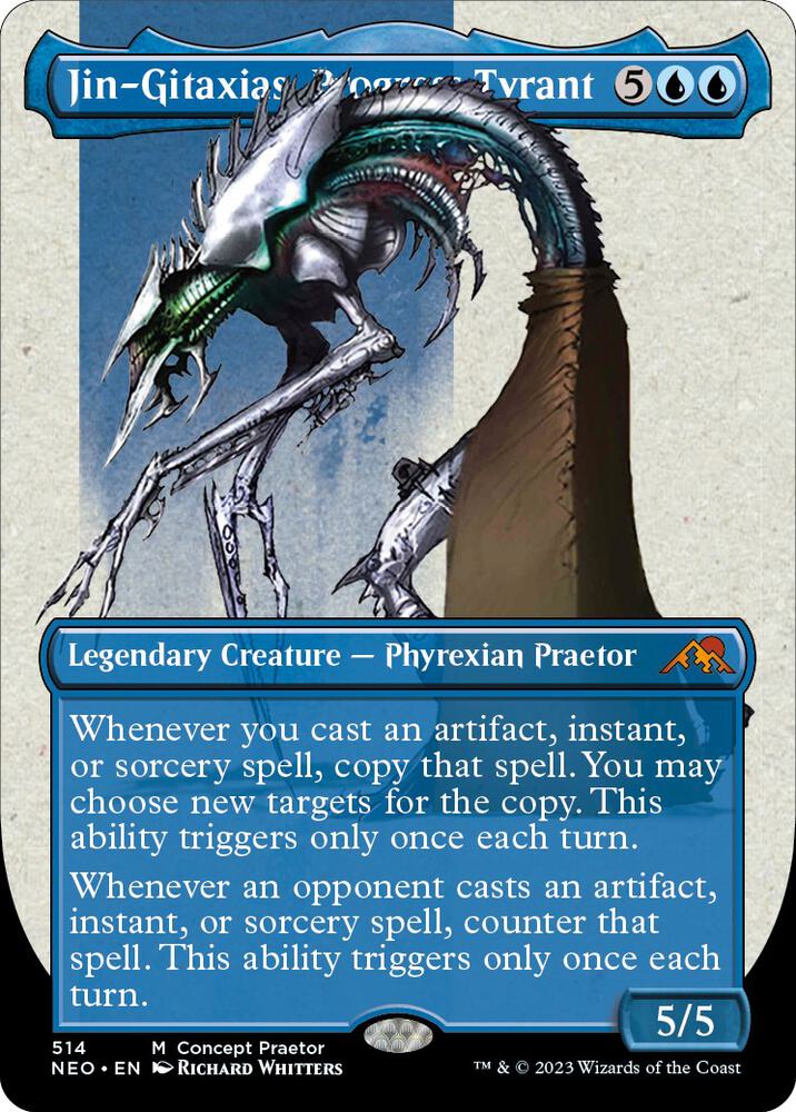 Jin-Gitaxias, Progress Tyrant (Concept Praetor) (Step-And-Compleat Foil) (514) (ONE)