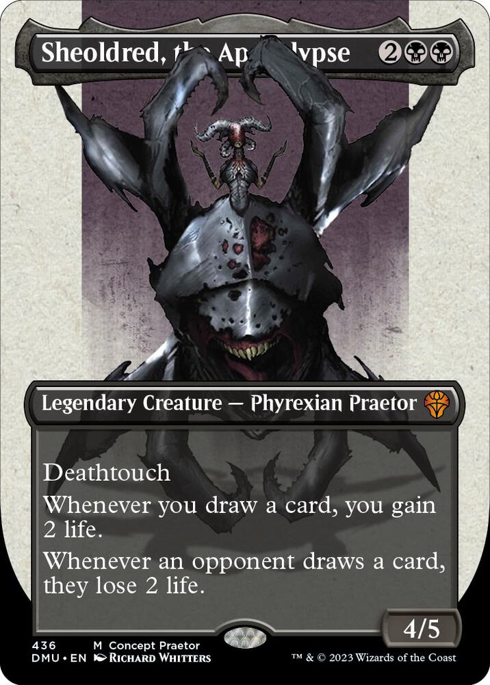 Sheoldred, the Apocalypse (Concept Praetor) (Step-And-Compleat Foil) (436) (ONE)