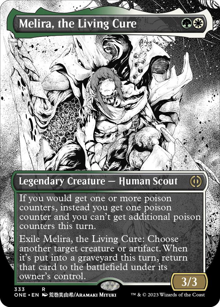 Melira, the Living Cure (Borderless) (333) (ONE)