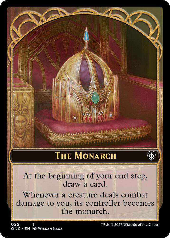The Monarch // Golem Double-Sided Token (22 // 18) (ONC)