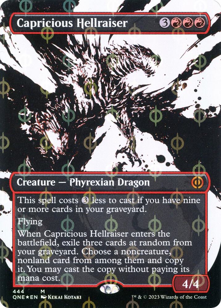 Capricious Hellraiser (Showcase) (Step-and-Compleat Foil) (444) (ONE)