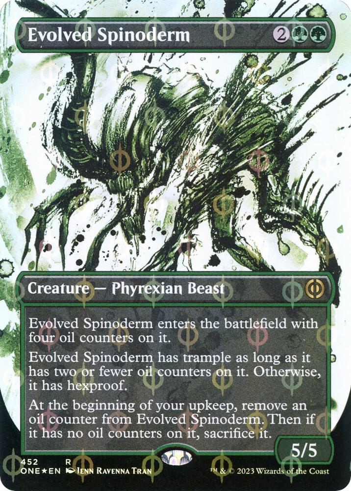Evolved Spinoderm (Showcase) (Step-and-Compleat Foil) (452) (ONE)