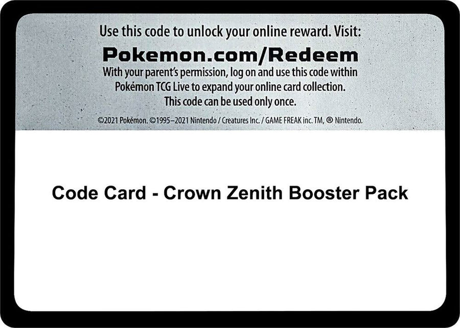 Code Card - Crown Zenith Booster Pack (CRZ)