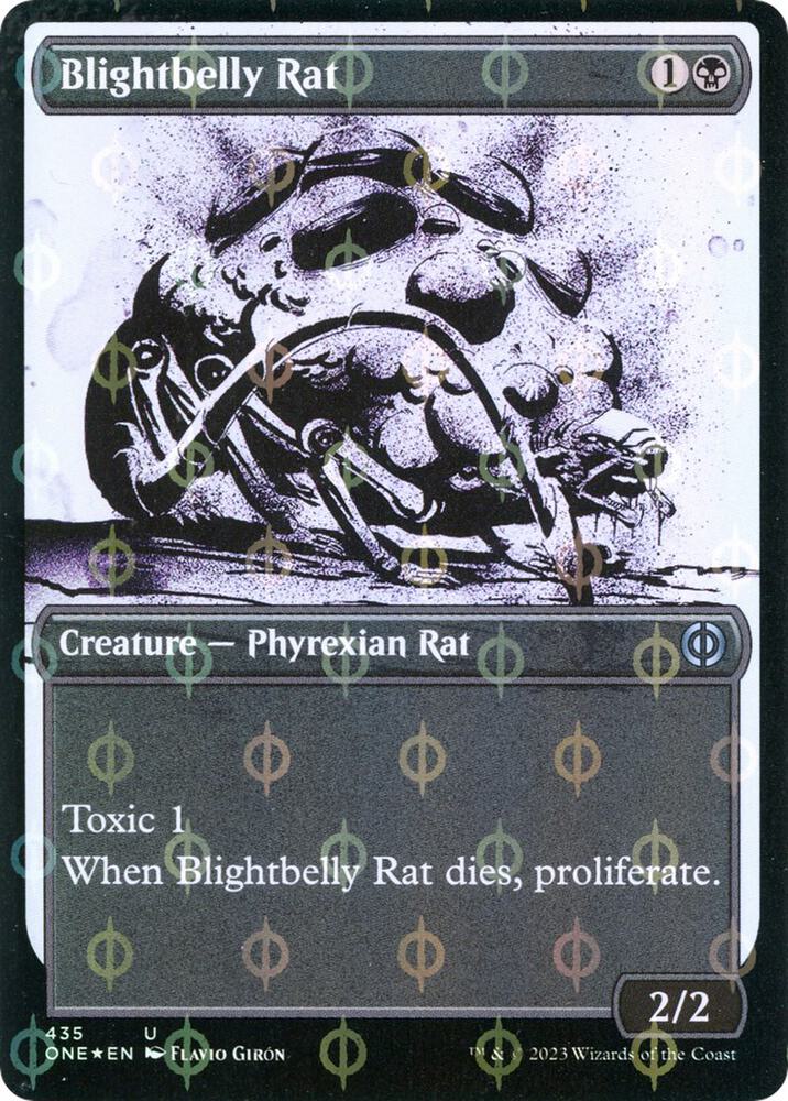 Blightbelly Rat (Showcase) (Step-and-Compleat Foil) (435) (ONE)