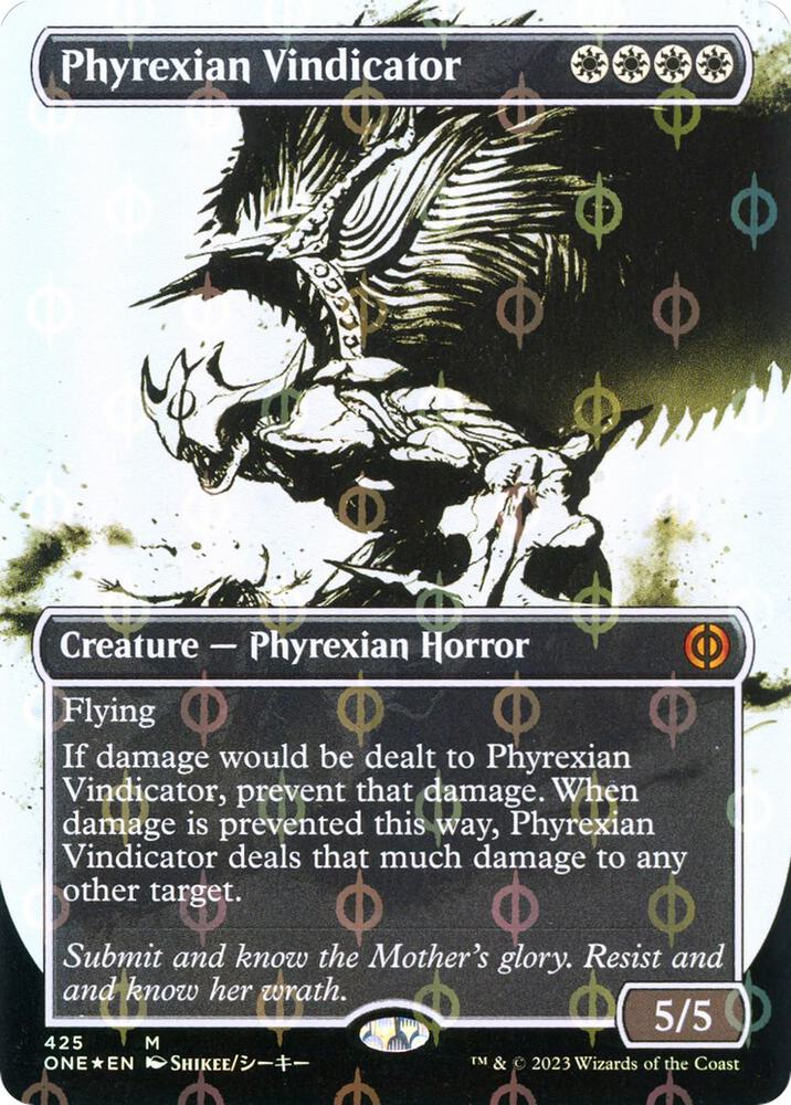 Phyrexian Vindicator (Showcase) (Step-and-Compleat Foil) (425) (ONE)