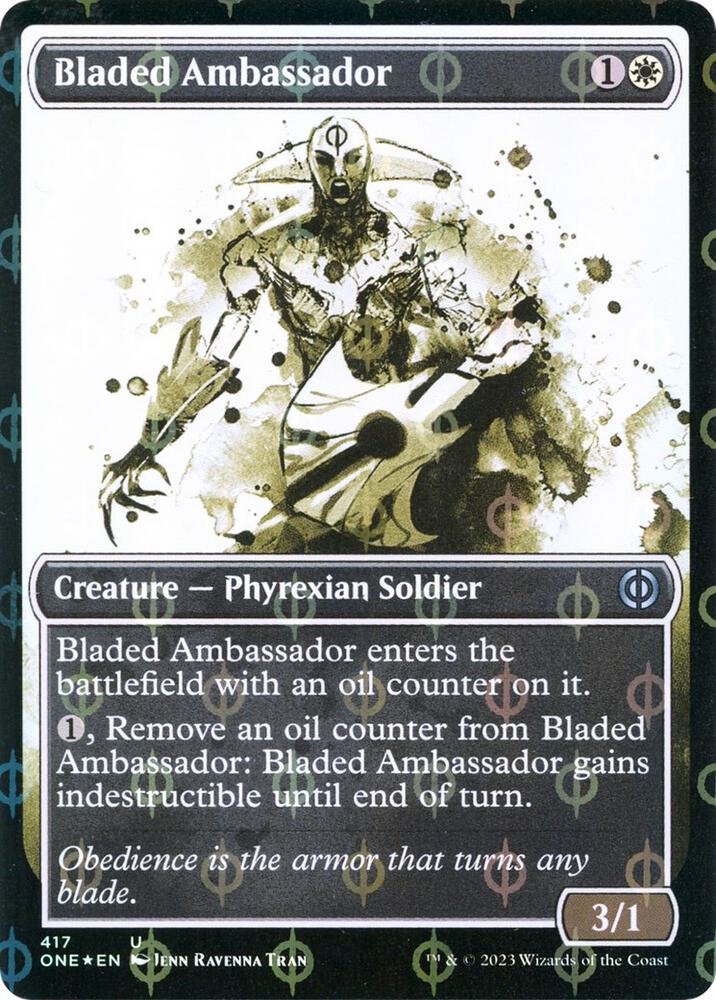Bladed Ambassador (Showcase) (Step-and-Compleat Foil) (417) (ONE)