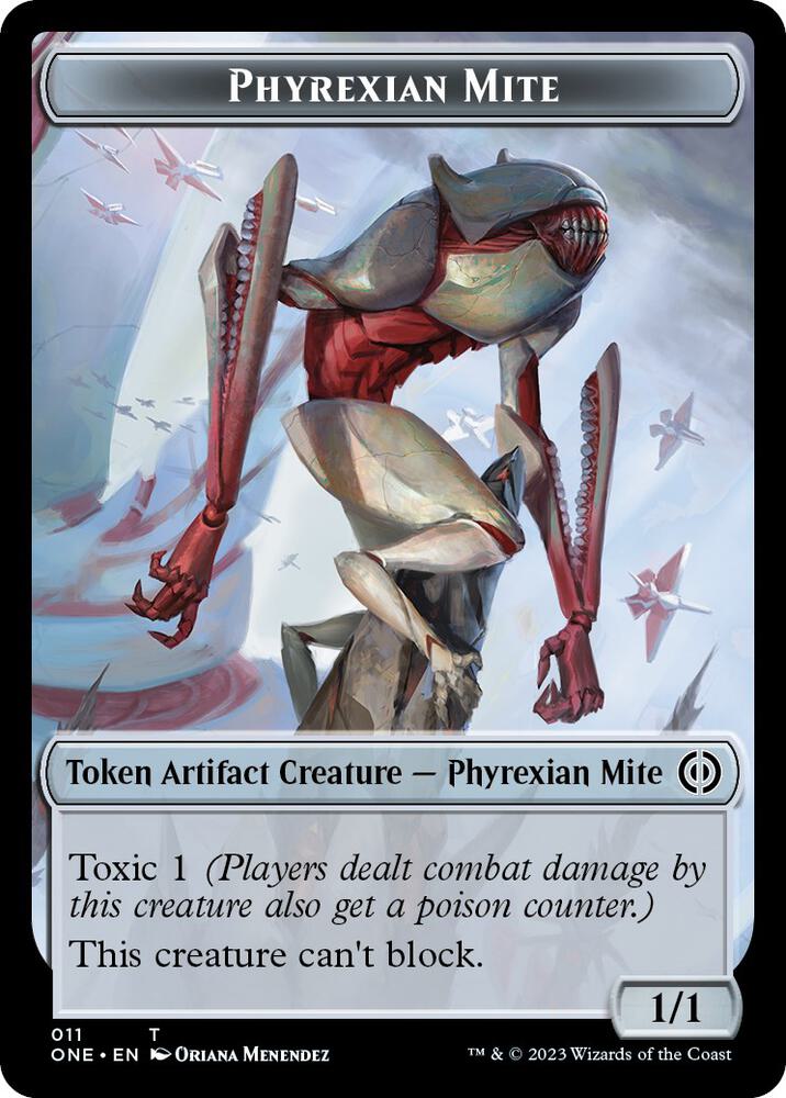 Phyrexian Mite (011) // Phyrexian Goblin Double-Sided Token (11 // 3) (ONE)