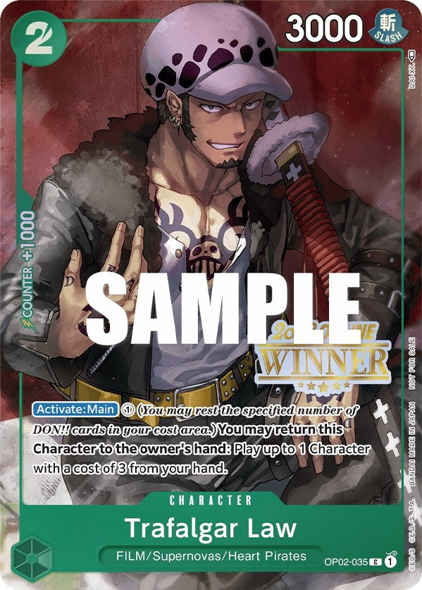 Trafalgar Law (Online Regional 2023) [Winner] (OP02-035) (OP-PR)