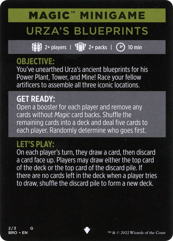 Magic Minigame: Urza's Blueprints (2) (BRO)