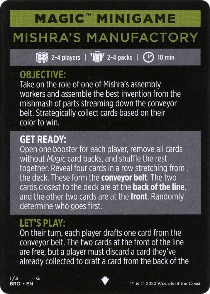 Magic Minigame: Mishra's Manufactory (1) (BRO)