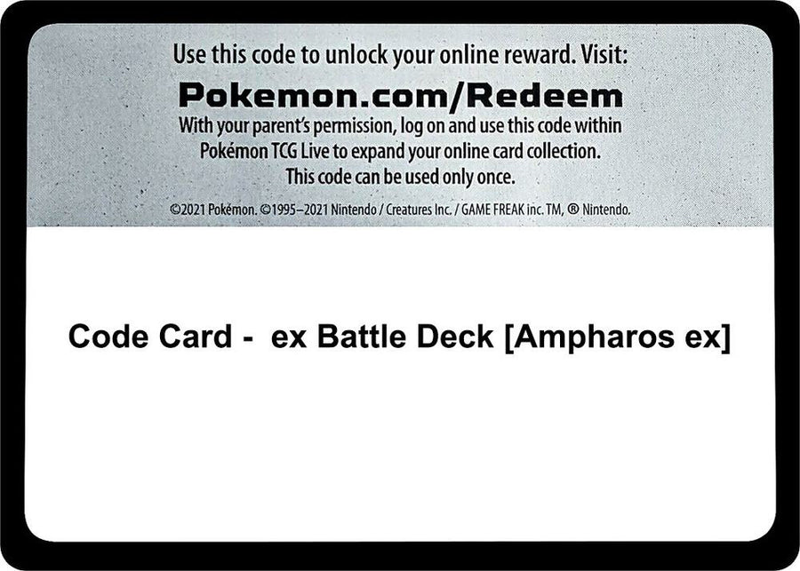 Code Card - ex Battle Deck [Ampharos ex] (MCAP)