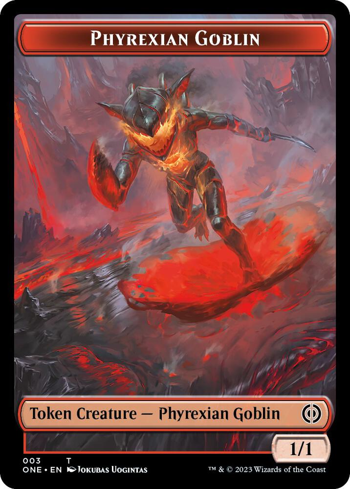 Phyrexian Goblin // Phyrexian Horror Double-Sided Token (3 // 7) (ONE)
