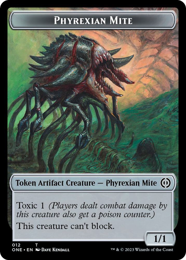 Phyrexian Mite (012) // Cat Double-Sided Token (12 // 1) (ONE)