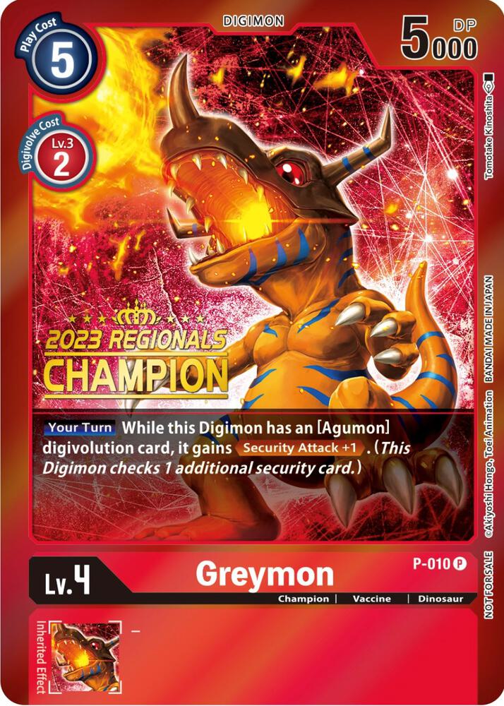 Greymon - P-010 (2023 Regionals Champion) (P-010 P) (D-PR)