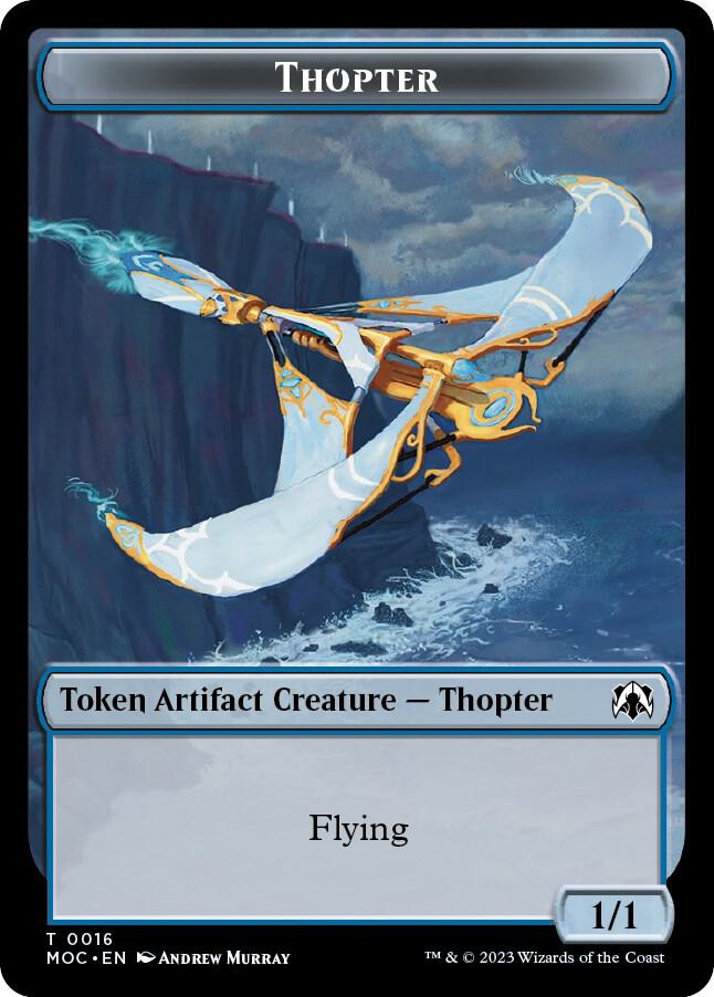 Thopter // Gold Double-Sided Token (16 // 36) (MOC)