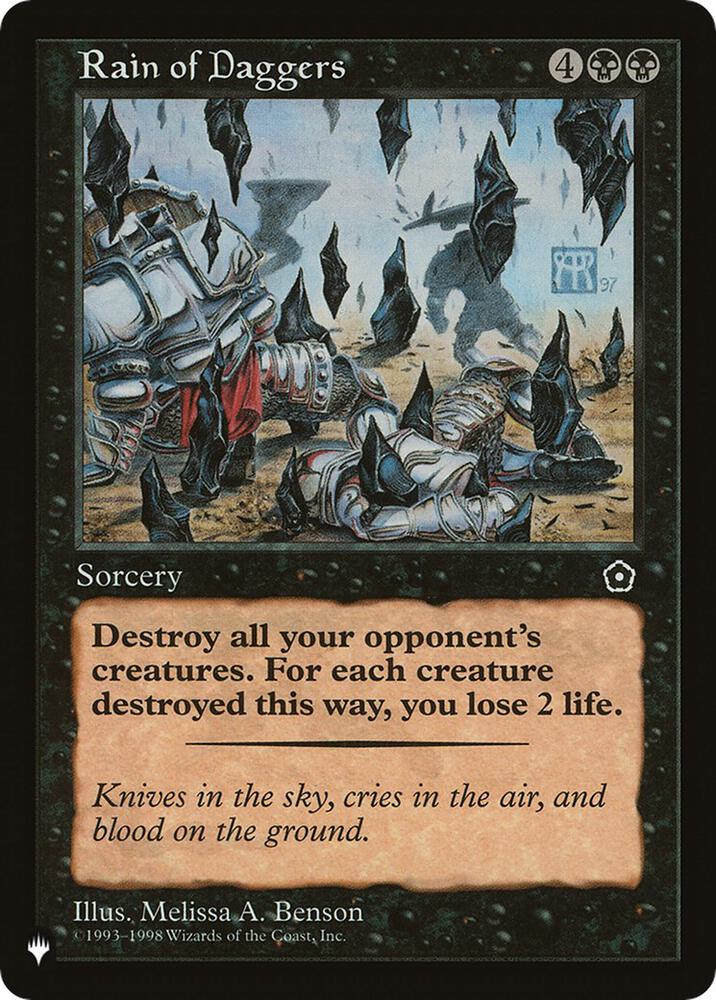 Rain of Daggers (LIST)