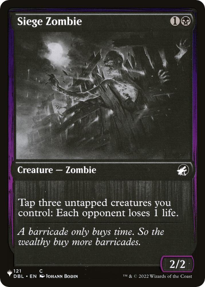 Siege Zombie (121) (LIST)