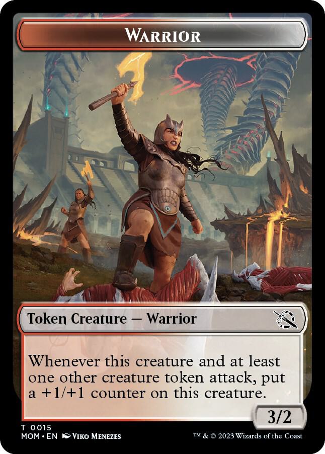Warrior // Zombie Double-Sided Token (15 // 5) (MOM)