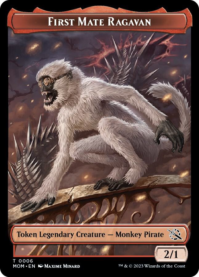 First Mate Ragavan // Thopter Double-Sided Token (6 // 19) (MOM)