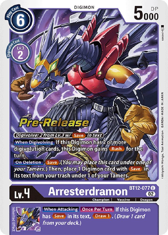 Arresterdramon (BT12-077 U) (BT-12_PR)