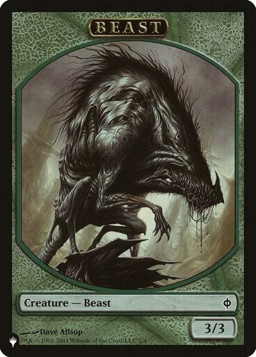 Beast // Emblem - Liliana, Defiant Necromancer Double-Sided Token (1 // 13) (LIST)