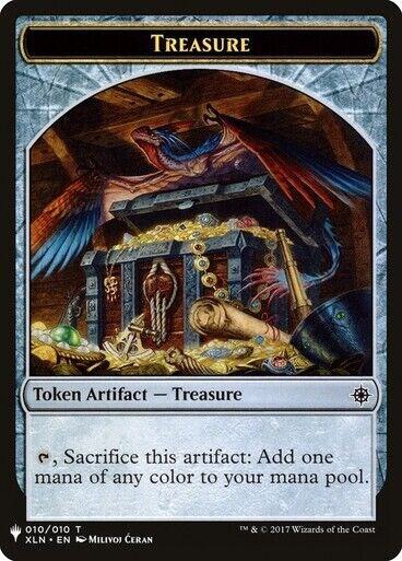 Treasure // Golem Double-sided Token (10 // 25) (LIST)