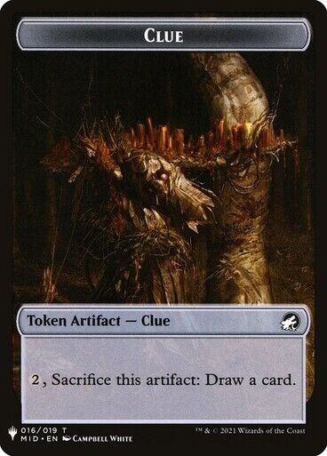 Clue // Golem Double-sided Token (16 // 26) (LIST)