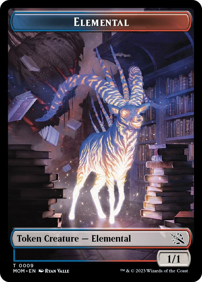 Elemental (0009) // Dinosaur Double-Sided Token (2 // 7) (MOM)