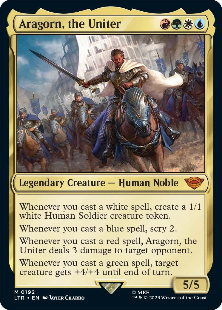 Image for Aragorn, the Uniter (192) (LTR) - Magic: The Gathering