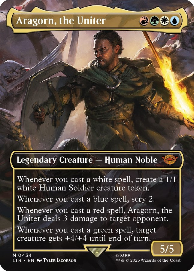 Image for Aragorn, the Uniter (Borderless) (434) (LTR) - Magic: The Gathering
