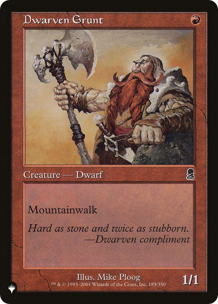 Dwarven Grunt (185/350) (LIST)