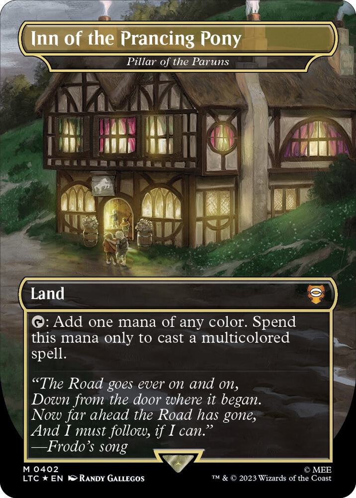 Inn of the Prancing Pony - Pillar of the Paruns (Borderless) (Surge Foil) (402) (LTC)