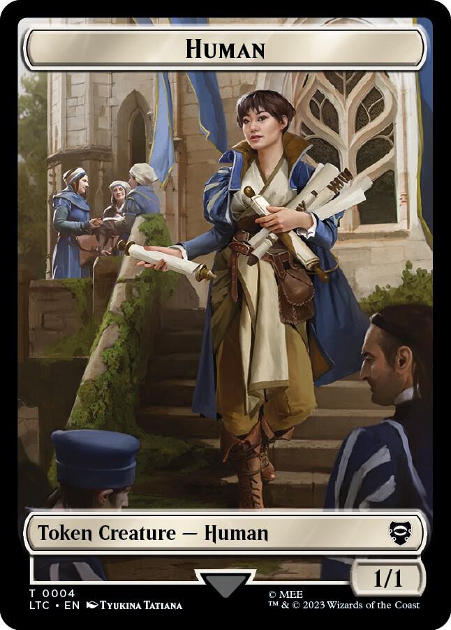 Human // Treasure Double-Sided Token (4 // 12) (LTC)