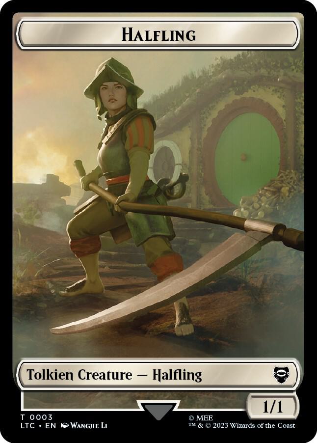 Halfling // Treasure Double-Sided Token (3 // 12) (LTC)