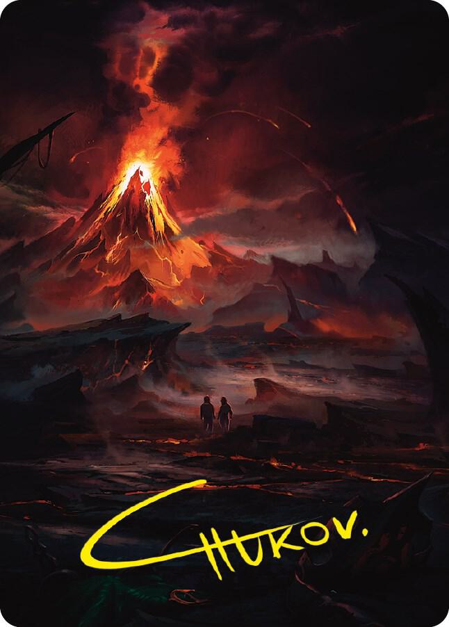 Valley of Gorgoroth Art Card (Gold-Stamped Signature) (80) (ASLTR)