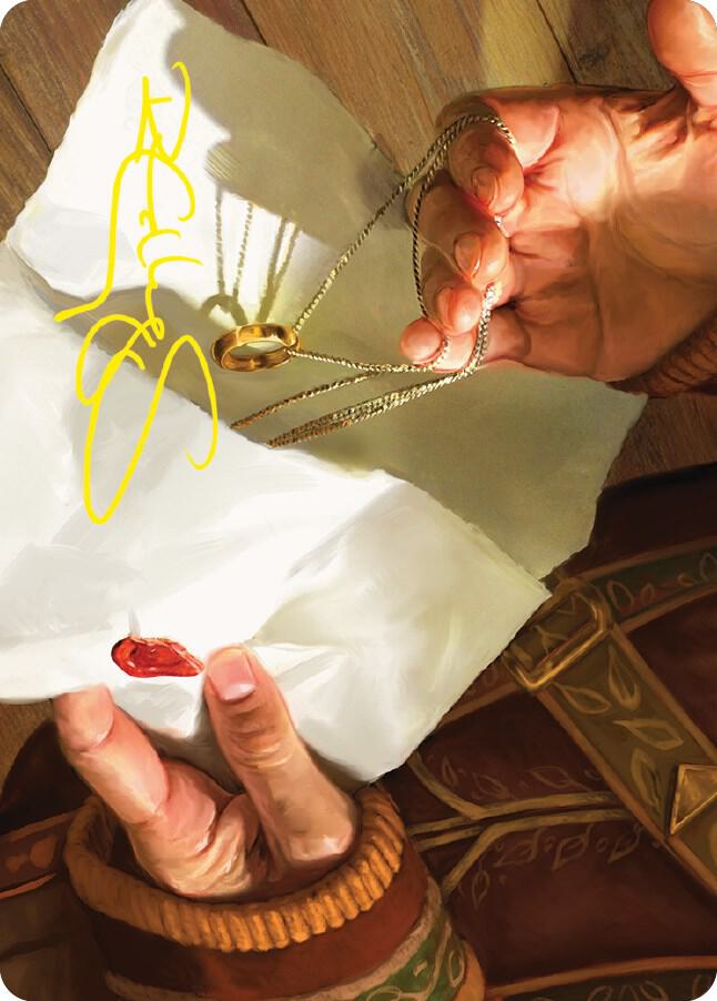 Bilbo's Ring Art Card (Gold-Stamped Signature) (37) (ASLTR)