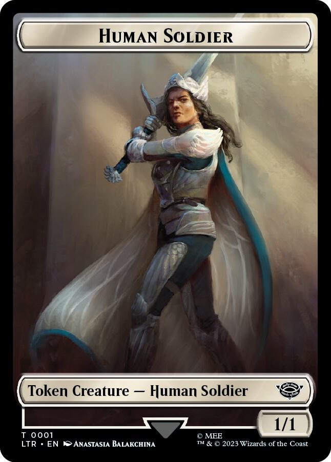 Human Soldier (0001) // Food (0009) Double-Sided Token (1 // 9) (LTR)