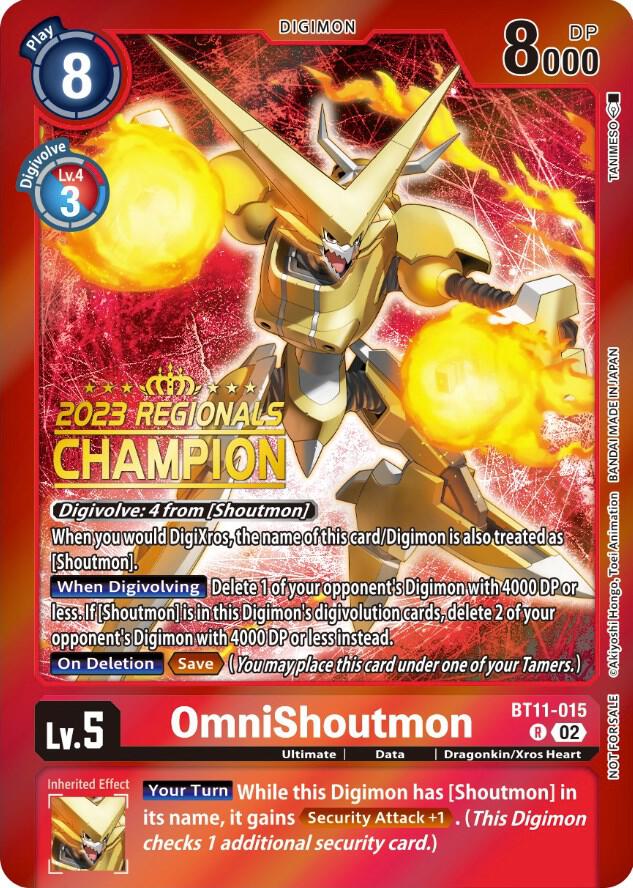 OmniShoutmon (2023 Regionals Champion) (BT11-015 R) (BT-11)