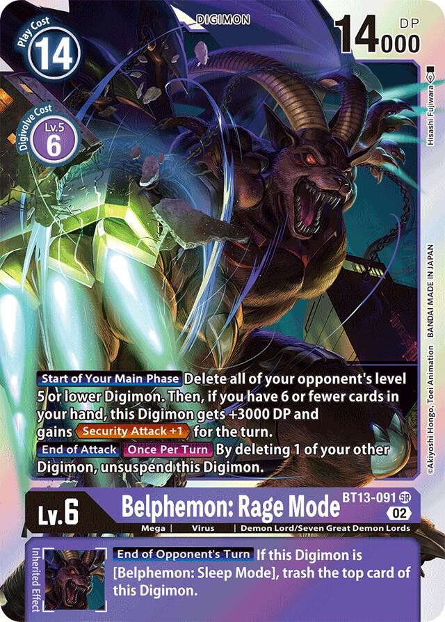 Belphemon: Rage Mode (BT13-091 SR) (BT-13)