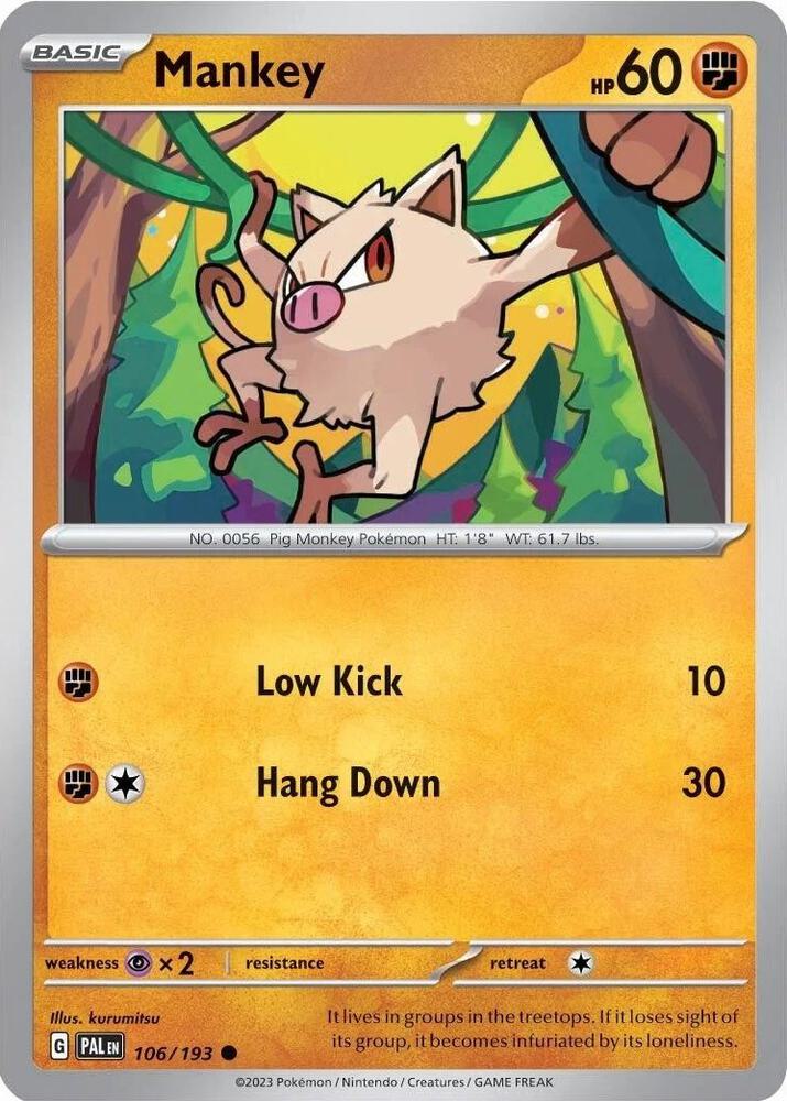 Mankey - 106/193 (Cosmos Holo) (106/193) (MCAP)