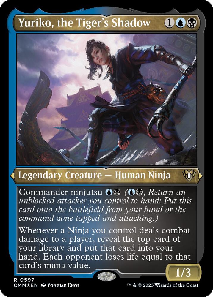 Yuriko, the Tiger's Shadow (Foil Etched) (597) (CMM)