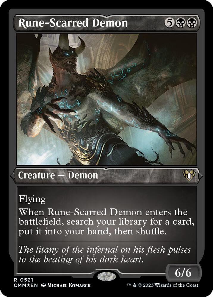 Rune-Scarred Demon (Foil Etched) (521) (CMM)