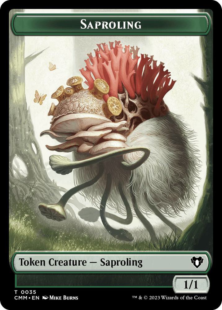 Saproling // Kor Soldier Double-Sided Token (35 // 8) (CMM)