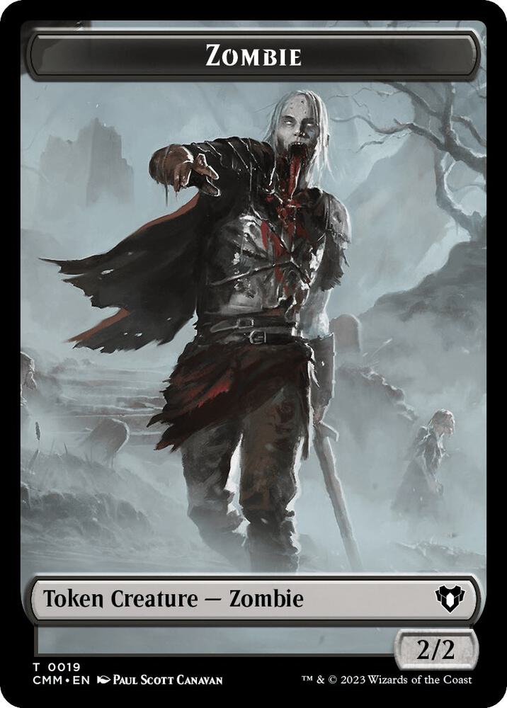 Zombie (0019) // Dwarf Berserker Double-Sided Token (19 // 23) (CMM)