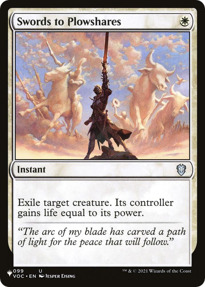 Swords to Plowshares (VOC) (99) (LIST)