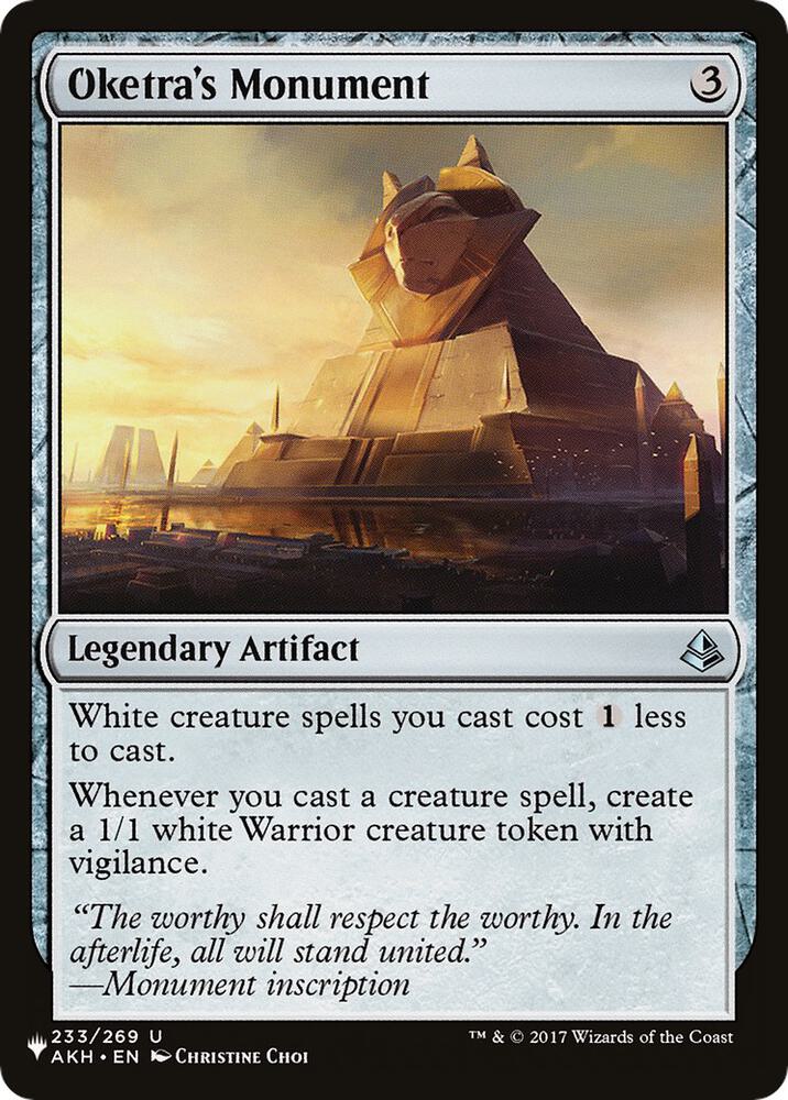 Oketra's Monument (233) (LIST)