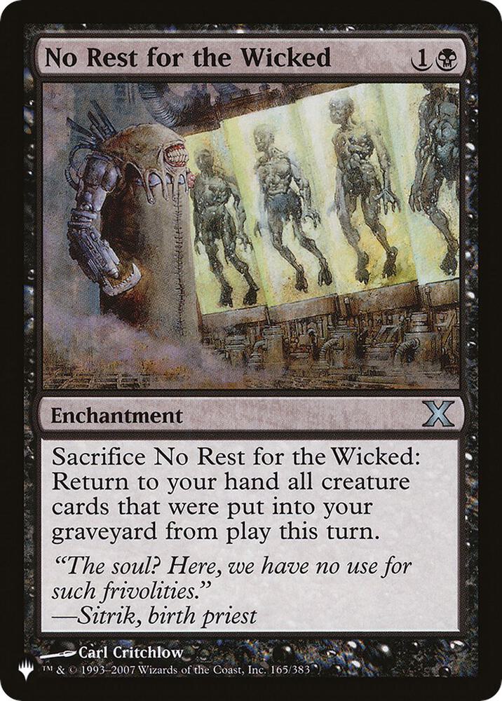 No Rest for the Wicked (165/383) (LIST)