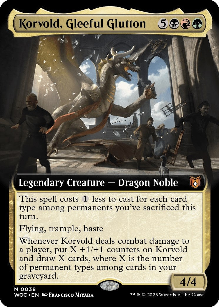 Korvold, Gleeful Glutton (Extended Art) (38) (WOC)